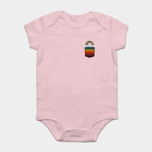 Confused Cat Meme Funny Pocket Baby Bodysuit